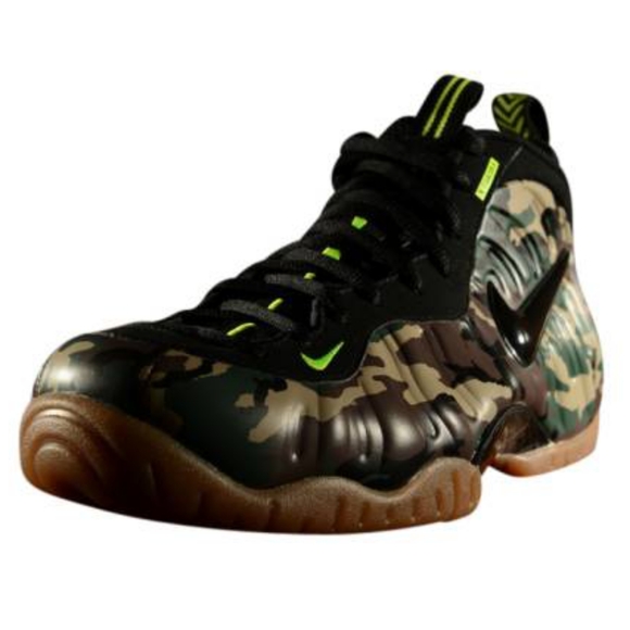 NIKE AIR FOAMPOSITE PRO PRM LE "GREEN CAMO" 587547-300 forest/black - Picture 2 of 7